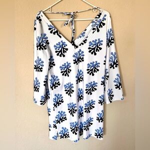 Persifor Brie Dress Size Small Hydra Blue Granada Vacation Resort Wear